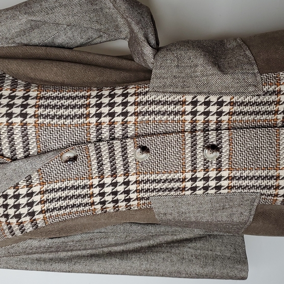 Paparazzi by Biz Mixed Print Panel Car Coat - Picture 3 of 11